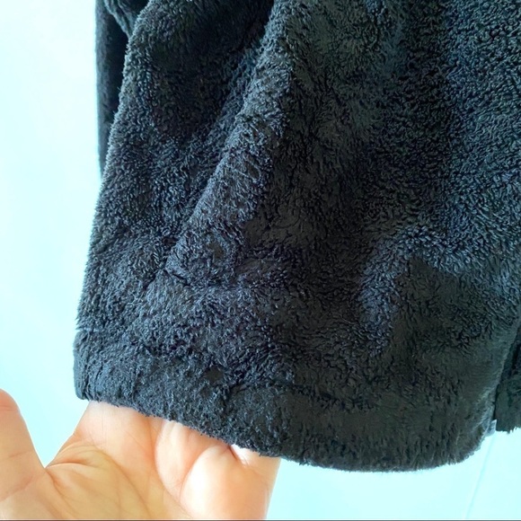 The North Face Black Fleece Jacket Osito Fuzzy Teddy Coat Full Zip Womens Small - Picture 9 of 10